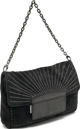 Jimmy Choo London Schoudertas verfraaid met studs en ketting - Zwart