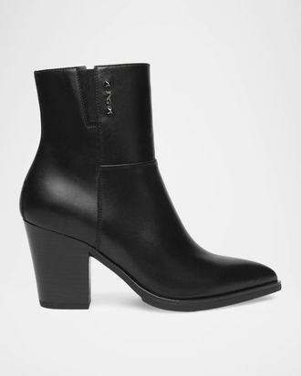 Nero Giardini 80mm Leather Western Ankle Boots