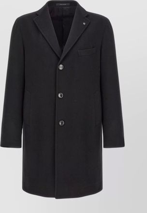 Tagliatore cashmere virgin wool single breasted coat