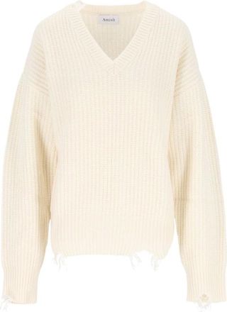 Amish Maglieria con scollo a V - - Knitwear - Donna - Bianco - XS