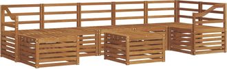 vidaXL Conjunto De Sof&aacute;s De Exterior 8 Uds. Natural Vidaxl