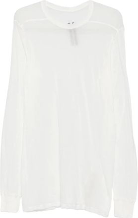 Rick Owens T-shirt a maniche lunghe in cotone organico - Bianco