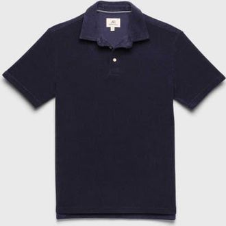 Surfside Supply Co. Ryan Saltwater Terry Polo in Navy Blazer at Nordstrom, Size Medium