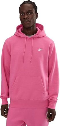 Nike Club Fleece Pullover Hoodie Mens Clothing Pinksicle/Pinksicle/White : 2XL, Cotton/Polyester
