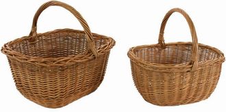 Vacchetti Vacchetti - Cesto De Mimbre Europeo Olanda 1-2 Ovalado 43x36h20/38 Cm