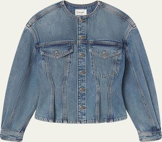 Frame Denim The Nipped Collarless Jacket
