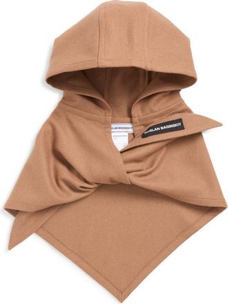 Ruslan Baginskiy Houstka Wool Blend Headscarf in Beige at Nordstrom