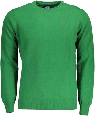 North Sails Wollen Trui - Heren - Ronde hals truien - Groen - 3XL - Wol - Truien & Vesten