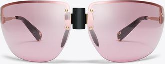 Tory Burch Womens Shield Runway Sunglasses, One Size