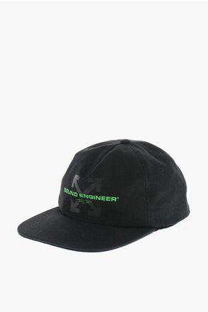Off-white Solid-Color Baseball Cap SOUND ENGINEER with Contrast Print size One S