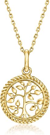 Canaria Canaria 10kt Yellow Gold Tree Of Life Pendant Necklace