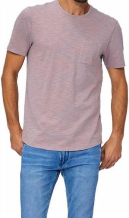 Paige Kenneth Short Sleeve Crew Neck Tee Shirt In Hazy Orchid