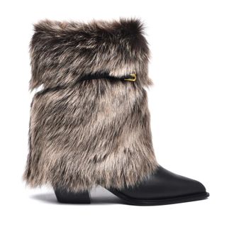 Baldinini Laars van schapenvacht en leer - Dames - Schoenen - Zwart - Maat: 38 1/2 EU Leer