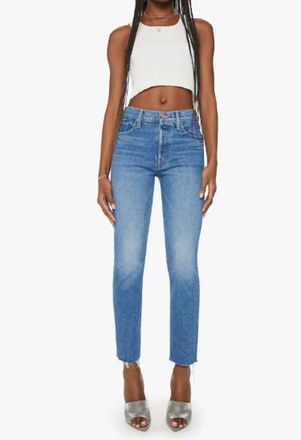Mother Tomcat Ankle Fray Jeans In Arigato Mr Roboto