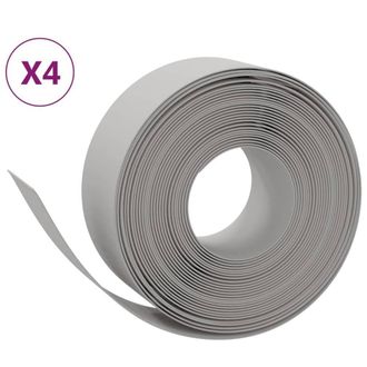 Berkfield Home Garden Edgings 4 pcs Grey 10 m 20 cm Polyethylene