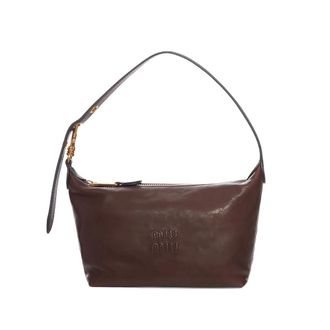 Miu Miu Logo-embossed Leather Shoulder Bag