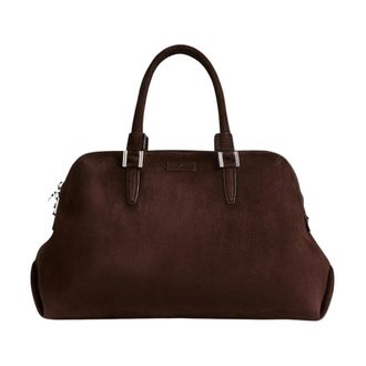 Kiton Fluwelen Su&egrave;de Handtas - Dames - Handtassen - Bruin - ONE Size - Su&egrave;de - Tassen