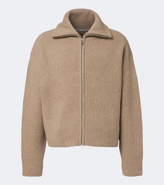 STUDIO NICHOLSON Ribbed-knit wool zip-up sweater