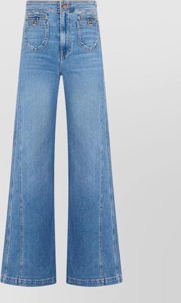 Veronica Beard high-rise flared denim jeans