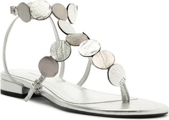 Arezzo Holly Low Block Sandal in Silver at Nordstrom, Size 5.5