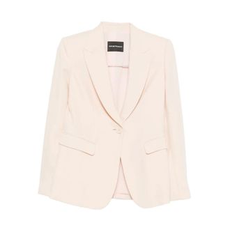 Emporio Armani Blazers, female, Pink, Size: 2XS Single-Breasted Blazer