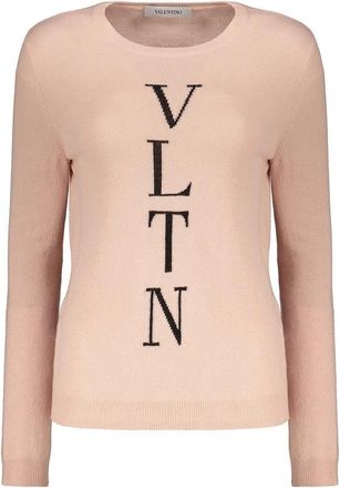 Valentino WomenS Rose Wool Blend Sweater, Size 44