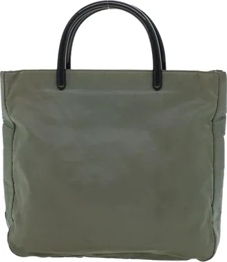 Prada Grey Synthetic Handbag (Pre-Owned)
