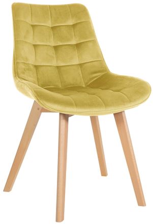 Clp Silla De Comedor Brook En Terciopelo Amarillo