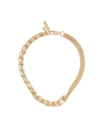 Coup de Coeur mixed chain necklace - Gold