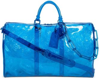 Louis Vuitton Borsone Keepall Bandouli&egrave;re 50 Ltd. 2019 Ed. Borsone Virgil Abloh - Blu