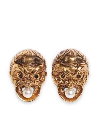 Etro Orecchini Masks con perle - Oro