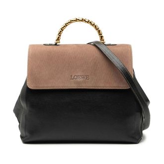 Loewe Pre-owned Gestructureerde Schoudertas - Dames - Pre-owned - Zwart - Maat: ONE Size