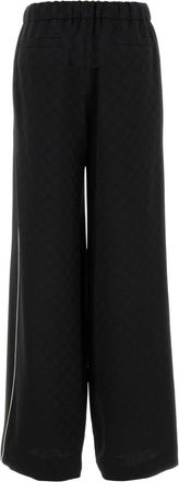 Gucci Womens Satin Pyjama Trousers Black Viscose Polyester
