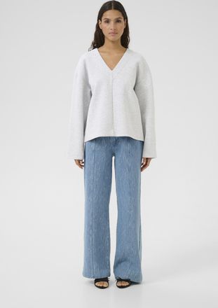 Karen by Simonsen Sweatshirt Oversize fit Medium Grey Melange