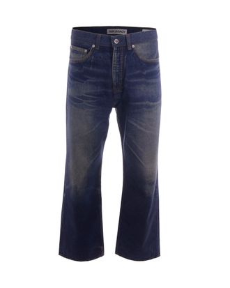 Our Legacy Comfort-Fit Third Cut Jeans with Trompe LOeil Azure Print