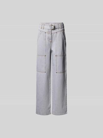 Iro Jeans mit aufgesetzten Taschen in Hellgrau, Gr&ouml;&szlig;e 34