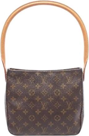 Louis Vuitton Pre-owned Looping MM Monogram Schoudertas - Dames - Vintage Schoudertas - Bruin - ONE Size - Leer - Vintage