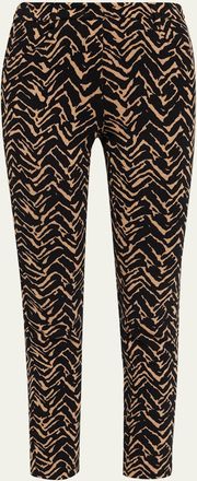 Diane Von Fürstenberg Vienna Cropped Jacquard-Knit Skinny Pants