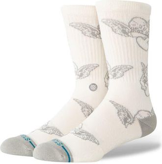 Stance Cherub Combed Cotton Blend Crew Socks in Canvas at Nordstrom, Size Large