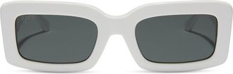 DIFF Eyewear Indy 51mm Gradient Rectangular Sunglasses in Snowbound /Grey at Nordstrom