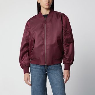 Anine Bing Bomber con zip Leon bordeaux