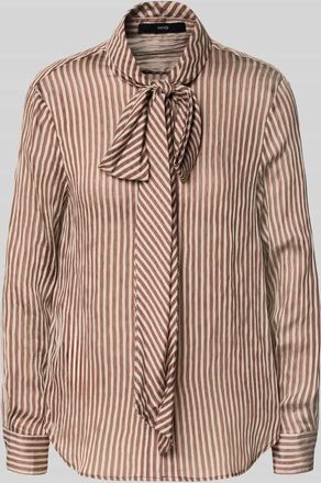 Mango Regular Fit Schluppenbluse Modell CORBAT in Mittelbraun, Gr&ouml;&szlig;e XL