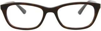 Alexander McQueen 51mm Core Rectangular Optical Glasses in Havana Transparent at Nordstrom Rack