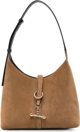Strathberry Bar-detail Suede Shoulder Bag