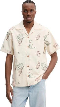 Dr&ocirc;le de Monsieur Overhemden, Heren, Beige, L, Katoen, La Chemise Brod&eacute;e Country Club