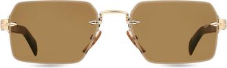 David Beckham DB 7109/S T5U/MT Mens Sunglasses Gold Size 56