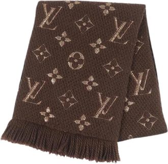 Louis Vuitton Pre-owned Scarves, female, Brown, Size: ONE SIZE Pre-owned Wool Scarf