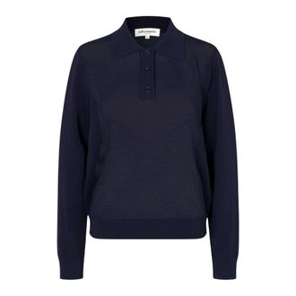 Lollys Laundry Maglia Polo - - Tops - Donna - Blu - S
