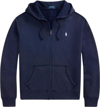 Ralph Lauren Sweat Capuche &Eacute;ponge - Heren - Vesten met rits - Blauw - S - Katoen - Hoodies & sweatvesten