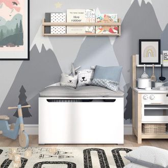 Vicco Ba&uacute;l De Juguetes Arno, Blanco, 85 X 63.7 Cm Con Tapa